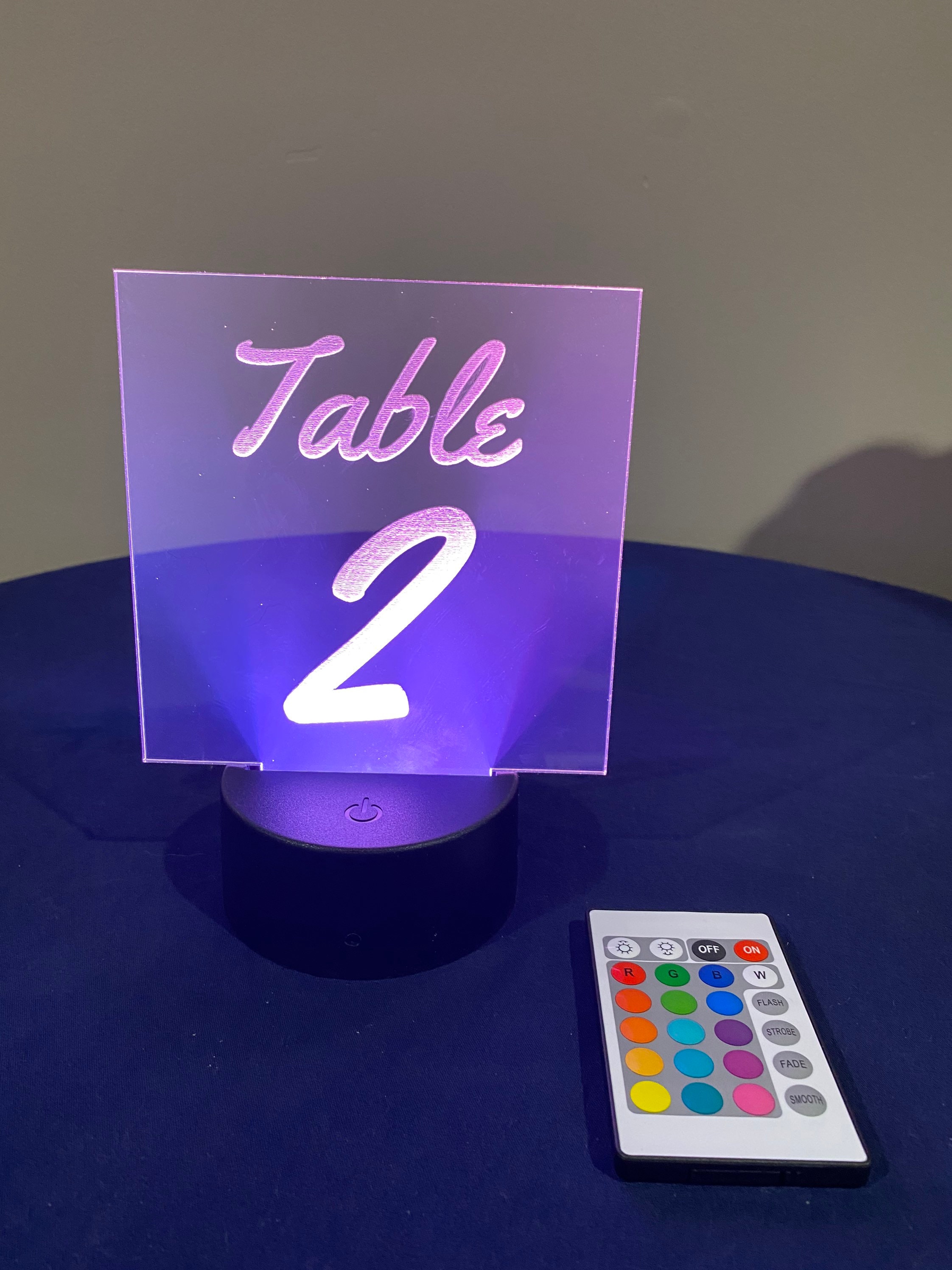 LED wedding table number sign lighted table number Etsy
