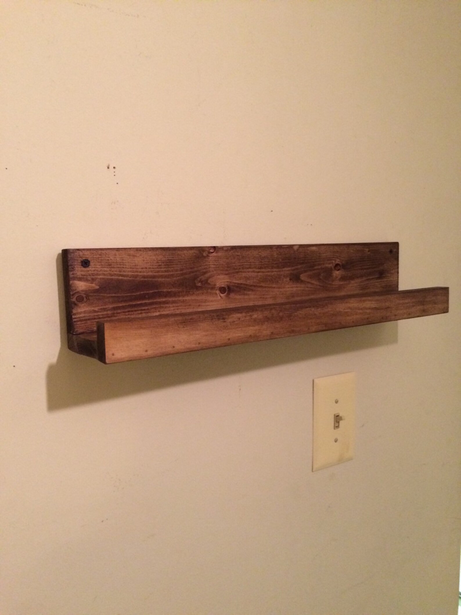 Rustic Wooden Spice Rack Floating Spice Rack Floating Ledge Etsy