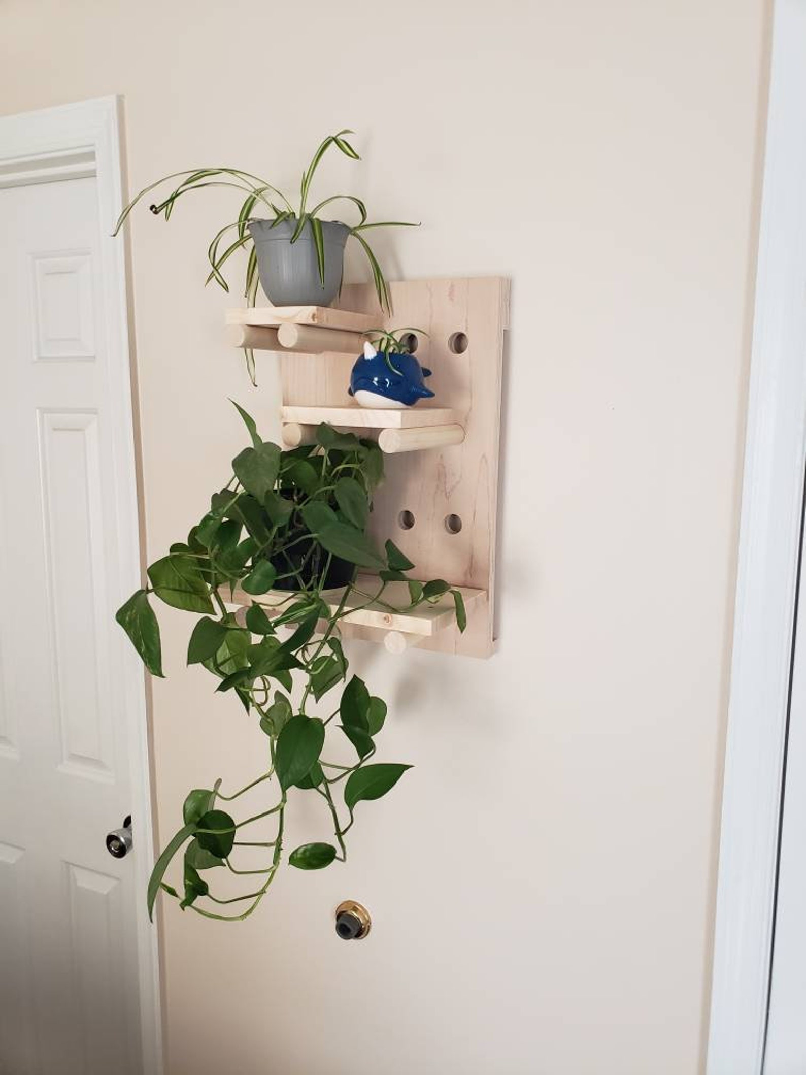 Plant Stand Plant Holder Wall Planter Pegboard Pegboard Etsy