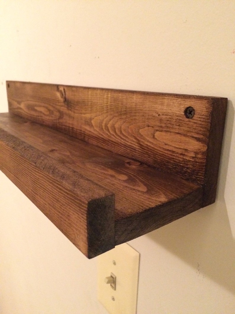 Rustic Wood Floating Shelf Wood Ledge Shelf Rustic Home Etsy