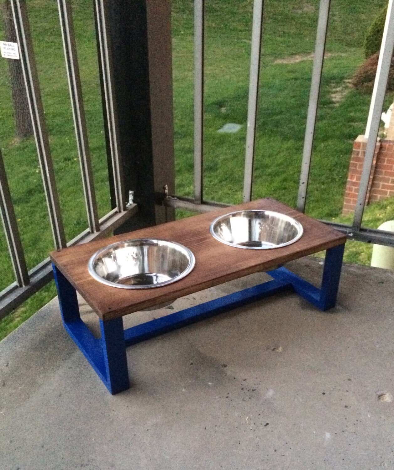 Contemporary wood dog bowl holder pet bowl holder wooden pet Etsy