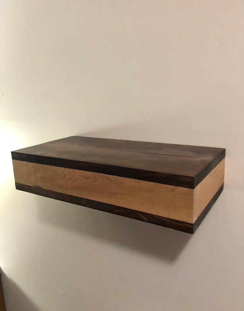 Farmhouse decor floating shelf with hidden compartment | Etsy