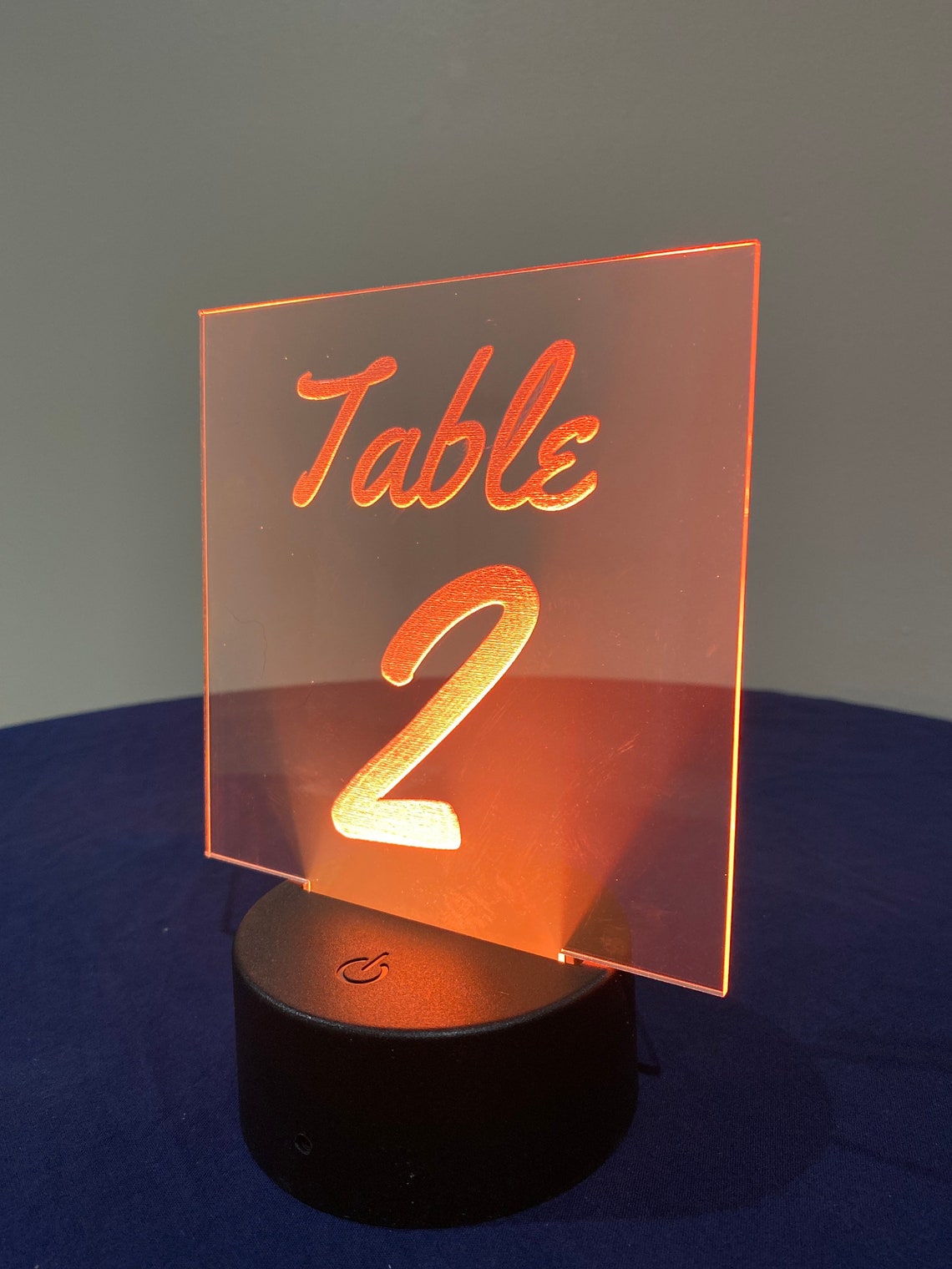 LED wedding table number sign lighted table number Etsy
