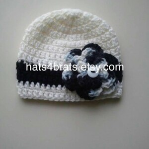 Baby Hat Crochet, Newborn Hat, Infant, Hat Toddler Hat, Crochet Flower Hat Photo Prop, Baby Girl Prop