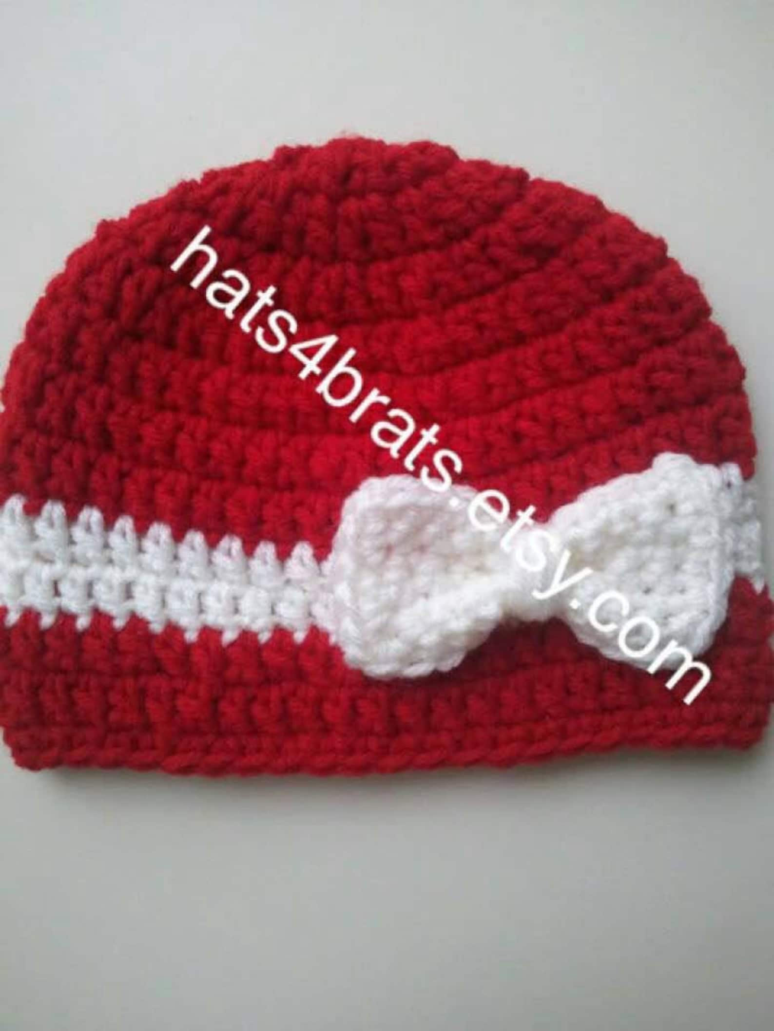 Baby Crochet Hat Baby Girl Bow Hat Crochet Hat Newborn Hat Etsy