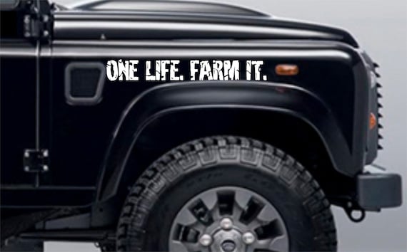 One Life Farm It, Sticker Aufkleber Lustiges Auto/Fenster Off Road - .de