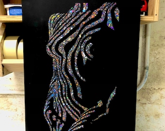 20” x 16” Splatter Woman Artwork