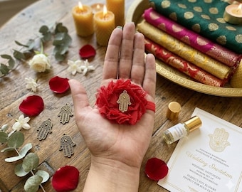 Handmade Henna Lace Flower Bracelets – Mehndi Wedding Favors, Bridal Shower Gifts ( set of 10)