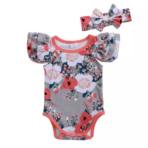 baby girl clothes, Newborn romper set, Baby girl going home outfit, newborn outfit, Newborn onesie set