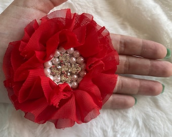 ヘナレースフラワーブレスレット：パールメヘンディアクセサリー