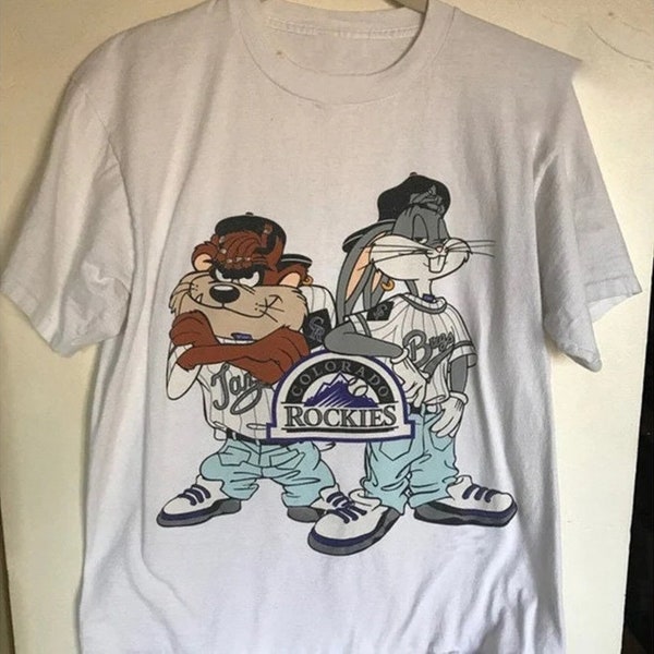 Vintage MLB Colorado Rockies Looney Tunes Shirt, Colorado Rockies Shirt, MLB Baseball Shirt, World Series Shirt, Vintage Shirt, Unisex Tee