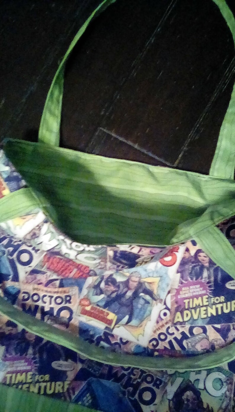 Dr Who Art Covers Tote Eco Shopper Grocery Market Bag