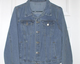 Vintage Women's Jean Denim Jacket Brand Unknown Tagless Medium Jacket