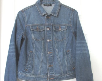 Vintage Talbots Denim Jean Jacket Small Petite Size Denim Jacket Ladies Jean Jacket Medium Wash