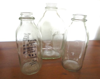 Pompy Jersey Farm Milk Bottle Half Pint