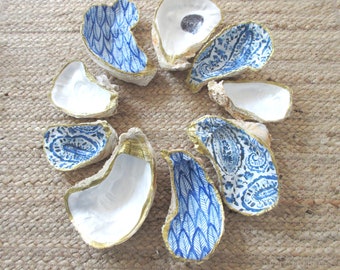 Decoupage Austernmuschel Ring Schale: Küsten Strand Haus Dekor