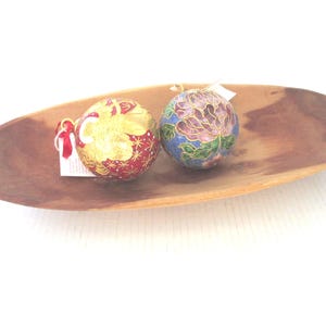 Hand-Carved African Wood Bowl: Vintage Farmhouse Decor Centerpiece