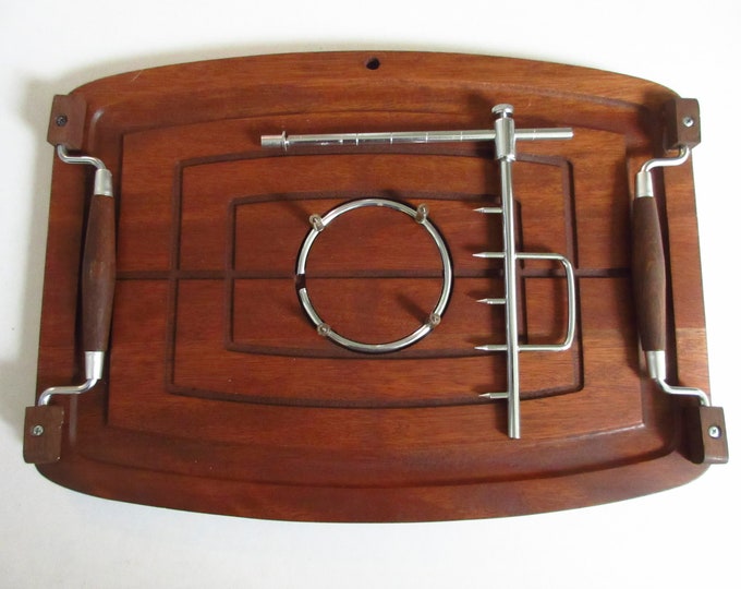 Vintage Meat Carving Station Cutting Board Mid Century MCM Gifts for