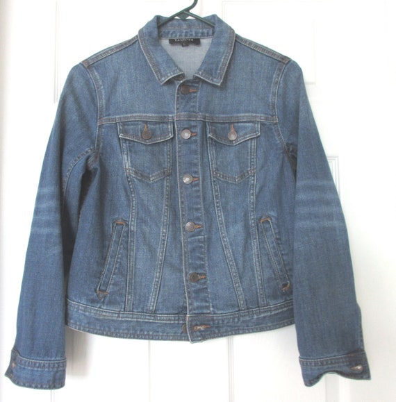 Vintage Talbots Denim Jean Jacket Small Petite Siz