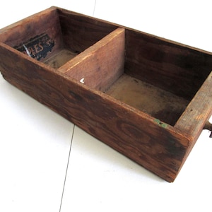 Vintage handgjord trälåda: Låddisplaylåda