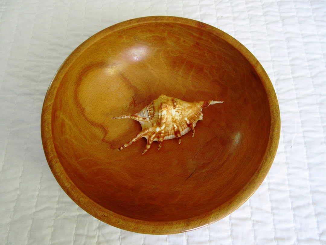 Vintage Wooden Bowl Dough Bowl 10 Bowl Salad Bowl Farmhouse Decor