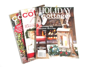 Vintage Home Decorating Magazines: Christmas Holiday Cottage Journals