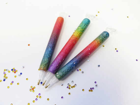 Bolígrafo para pintar diamantes brillo metálico Arco iris 