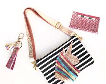 Review For Cute Binary Star Unicorn Wool Slanted Straddling Purse YV2288