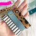 Leather  Keychain, Purse Charm, Leopard Cheetah, Key Fob, Stripe Handbag Charm,  Keychain Charm, Wildlife 3 inches 