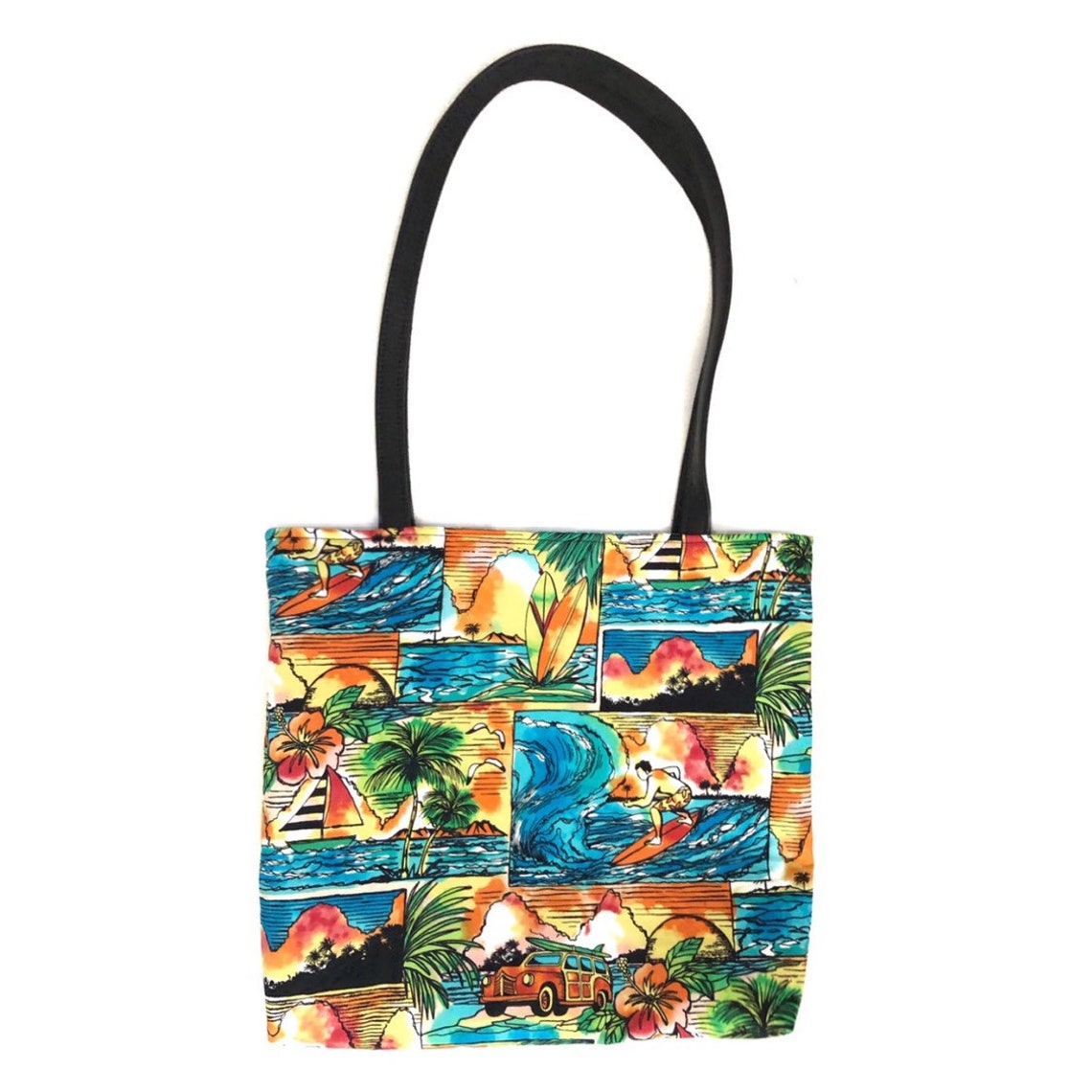 Hawaiian Tote Bag Tropical Beach Bag Gift for Her Scenic Etsy