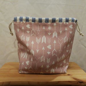 DrawString Pink Arrow Bag
