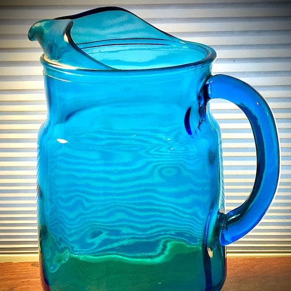 1950s Turquoise Drinks Pitcher