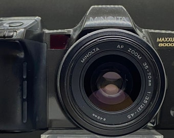 Minolta Maxxum 8000i 35 mm de enfoque automático, cámara programable multimodo con AF 35-70 mm 3.5-4.5