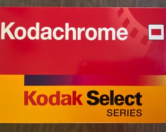 Expositor de películas Kodak Kodachrome vintage: decoración para tiendas minoristas