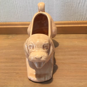 Tan 50s Dog Vase/Planter
