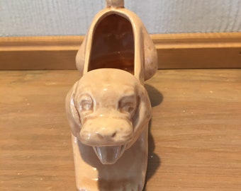 Tan 50s Dog Vase/Planter