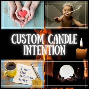 Intención de vela personalizada + fotos (se puede hacer en cualquier momento)