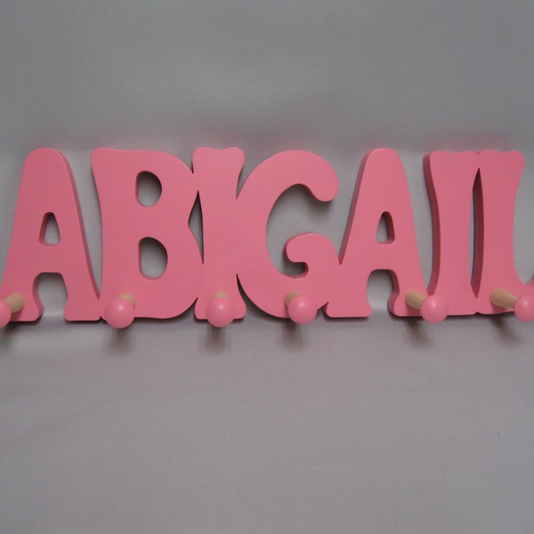 GIRLS or BOYS NAME - Wall Hanging Clothes Wood Cutout - Color Choices