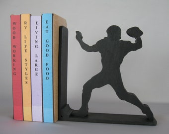 Football Quarterback Bookend - Finished on Both Sides for Right or Left Display