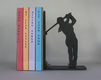 FEMALE GOLFER BOOKEND - Male Golfer Also Available