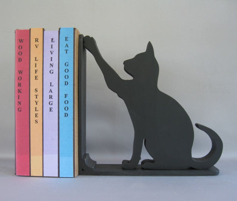 CAT BOOKEND High Five Cat This is on of many available in my shop image 1