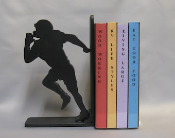 Football Receiver Bookend - Finished on Both Sides for Right or Left Display