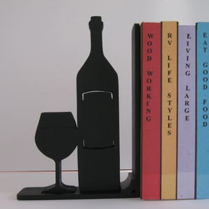 WINE THEME BOOKEND - Available in two finish options