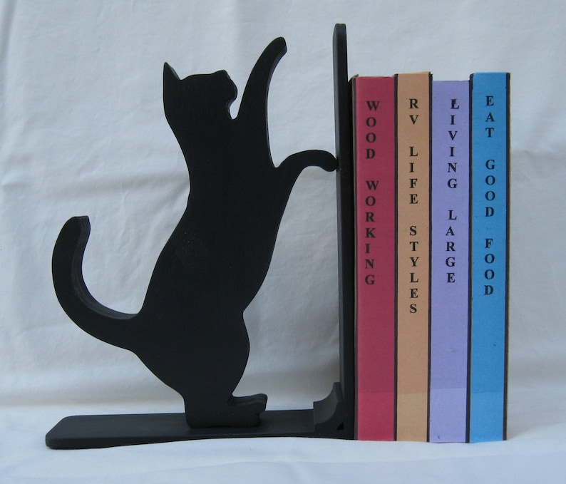 CAT REACHING BOOKEND This is one of many in my shop. image 2