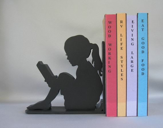 Reader Girl Bookend - Finished on Both Sides for Right or Left Display