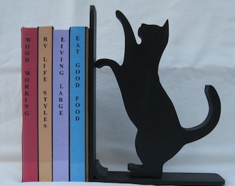 CAT REACHING BOOKEND - This is one of many in my shop.