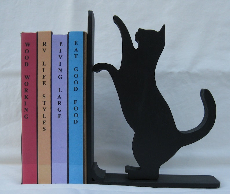 CAT REACHING BOOKEND This is one of many in my shop. image 1