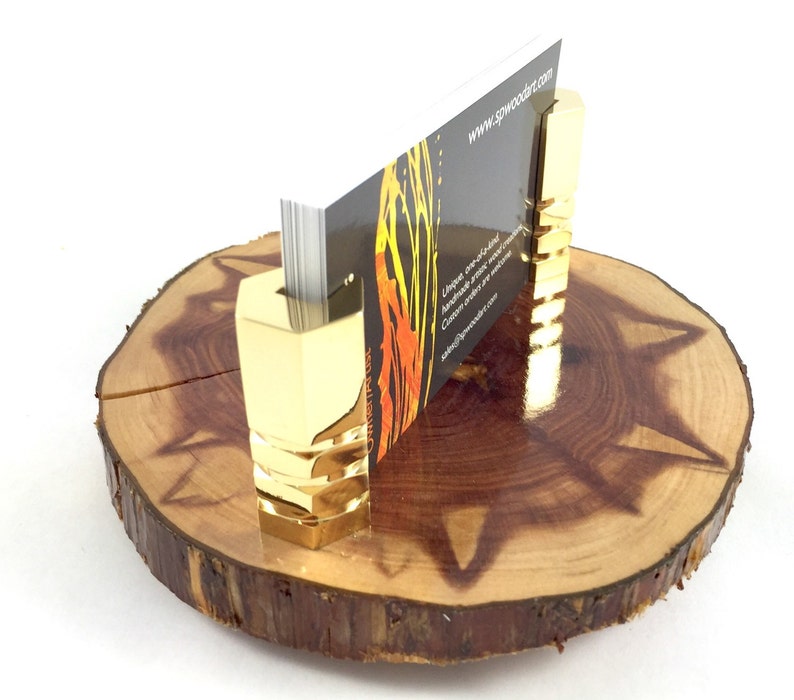 Desk Business Card Holder Aromatic Red Cedar Wood Etsy