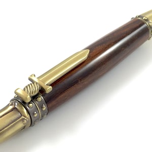 Knight Pen - Cocobolo and Antique Brass