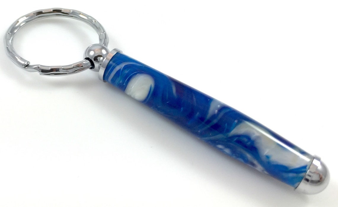 Keychain Blue and White Etsy
